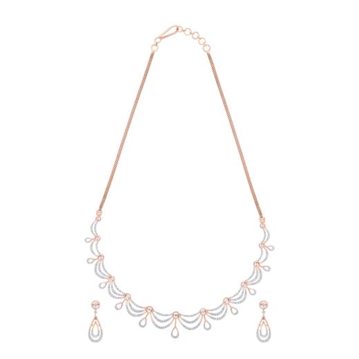 Surreal Diamond and Rose Gold Jewellery Set